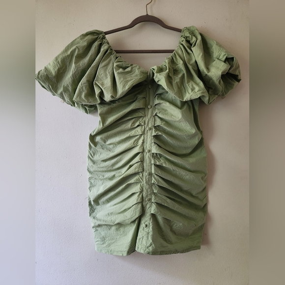 ASOS Luxe Sage Mini Dress Size 8 - Picture 5 of 8